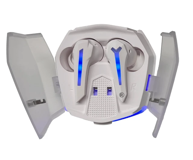 Alt view image 2 of 7 - RadioShack Wireless Gaming Earbuds Bluetooth 5.3 Low Latency 22 Hour Battery White