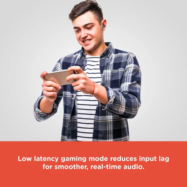 Alt view image 6 of 7 - RadioShack Wireless Gaming Earbuds Bluetooth 5.3 Low Latency 22 Hour Battery White