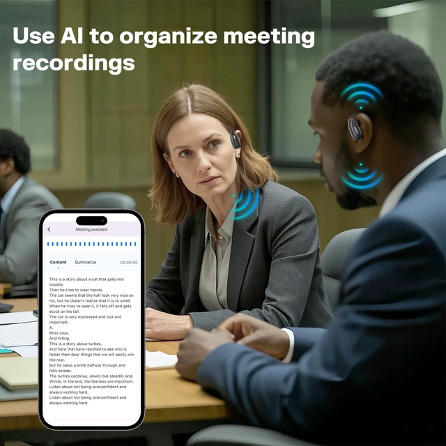 Alt view image 4 of 6 - AI Translation Earbuds Real Time Powered by ChatGPT,LCD Touch Screen OWS Translator for 147 Languages & Accents,Translation Device, Spanish Translation,Ideal for Travel&Business&Studying,Black