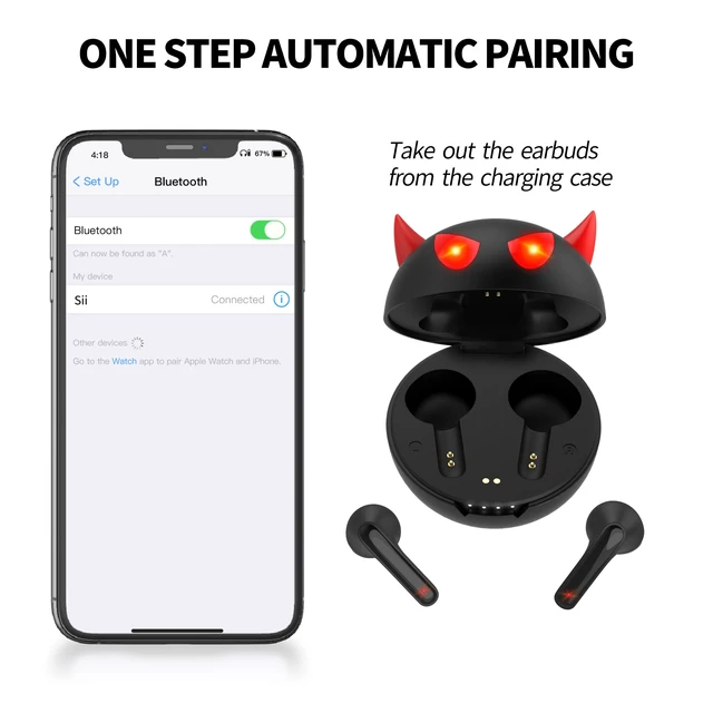 Alt view image 3 of 7 - Togetface Wireless Earbuds Bluetooth, 2024 New Kids Wireless Earbuds Noise Reduce Bluetooth 5.1 Waterproof Sport TWS Stereo Headphones with Built-in Mic for iOS/pad/Phone.
