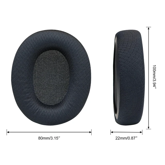 Alt view image 5 of 7 - SINOWO Replacement Earpads for Skullcandy Crusher ANC 2 Over-Ear Noise Canceling Wireless Headphones, Ear Pads Cushions with Noise Isolation Memory Foam(Mesh Fabric,Black)