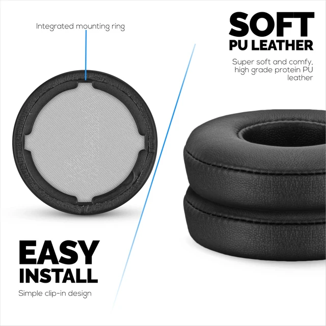 Alt view image 4 of 7 - Replacement Earpads for JBL Live 400BT, Headphones - PU Leather & Memory Foam Ear Cushion for Additional Comfort - by Brainwavz