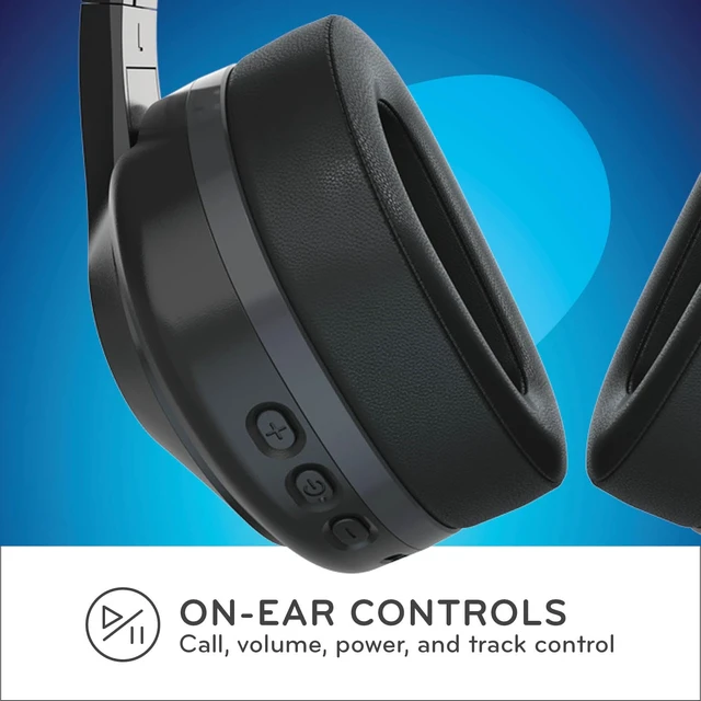 Alt view image 4 of 6 - ThinkWrite Technologies TWT Audio REVO Wireless Headphones TW340 BT Black