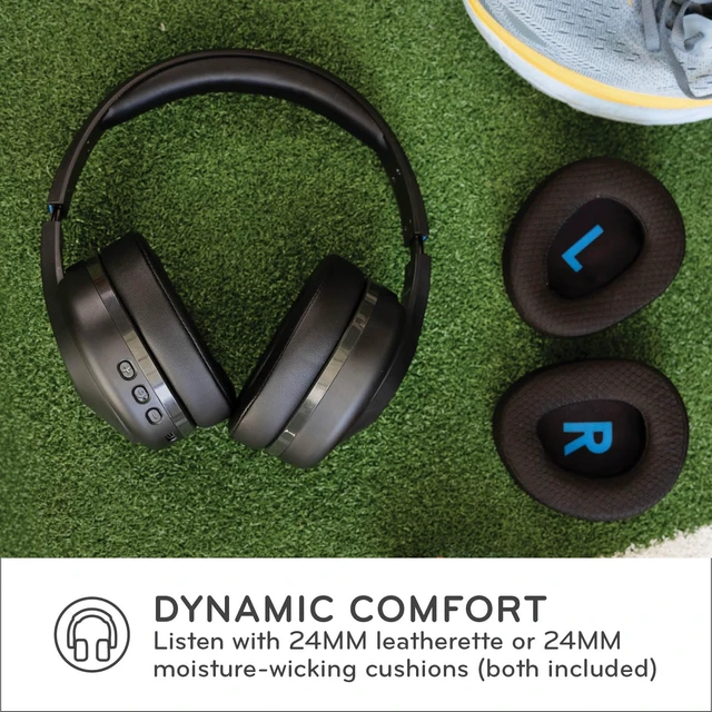 Alt view image 5 of 6 - ThinkWrite Technologies TWT Audio REVO Wireless Headphones TW340 BT Black
