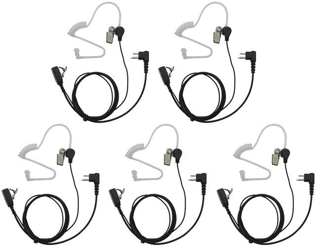 Main image of Walkie Talkie Covert Acoustic Tube Earpiece with Mic PTT Compatible with Motorola RDM2070d CP200 CP200d CLS1110 CLS1410 CLS1413 CLS1450 GP300 Radio (Pack of 5)