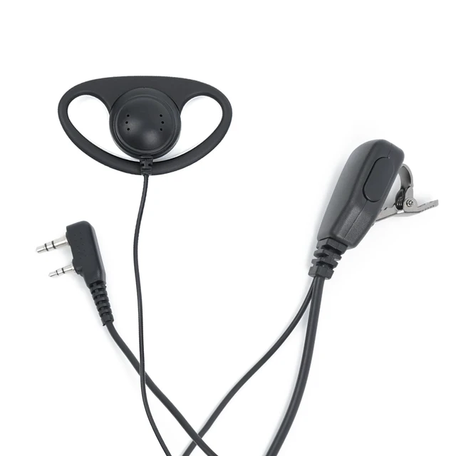 Alt view image 6 of 7 - Case of 10 Walkie Talkie Earpiece with Mic - 2 Pin D-Type Radio Earpiece, Compatible with Baofeng UV-5R Retc15/RT22 RT21 H-777 RT68 BF-888S 2 Way Radios (10 Pack)