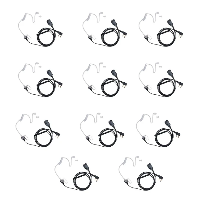 Main image of 2 Way Radio Earpiece Compatible with Kenwood Baofeng UV-5R BF-888S 10PCS | BF-F8HP BF-F9 TK-2107 TK-3107 H777 RT7 RT21 Two Way Radio