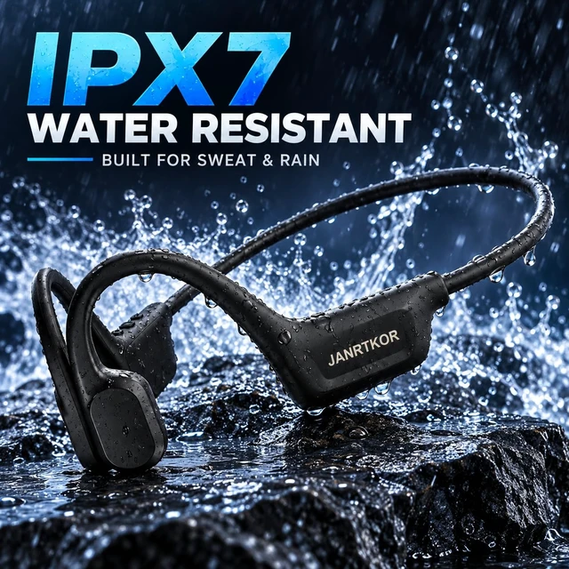 Alt view image 7 of 7 - New Bone Conduction Headphones Bluetooth 6.0, Open Ear Earbuds with Mic | Premium Sound, 3 EQ Modes, 10H Playtime, 25g Lightweight, IP65 Waterproof Sports Headphones for Running Cycling Hiking