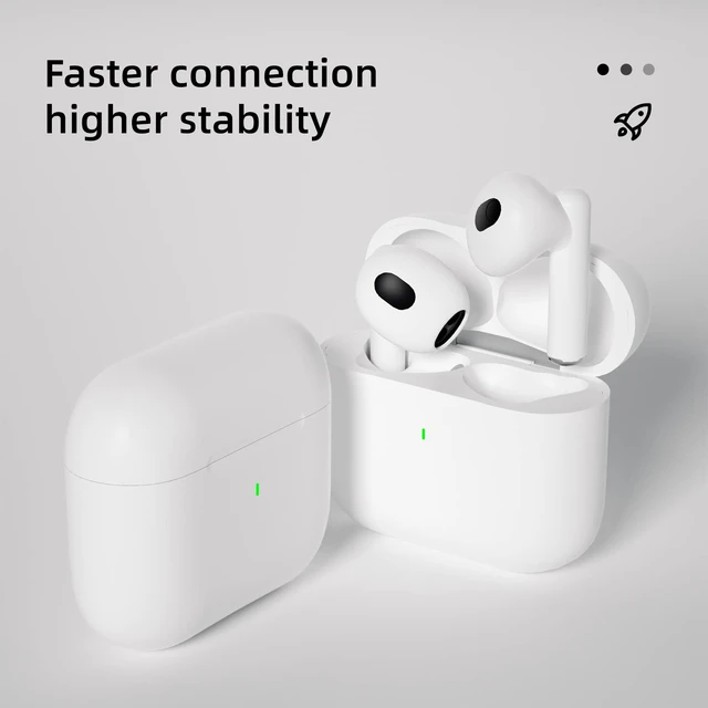 Alt view image 7 of 7 - AAZ Wireless 5.2 Bluetooth Headphones, Wireless Gaming Earbuds with Stereo Sound, in-Ear bass Sports White Headphones with Built-in Microphone