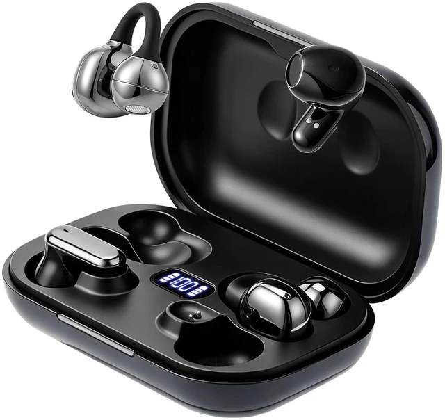 Main image of Jekarsy 2-in-1 Wireless Earbuds, Bluetooth 6.0, Sports Headphones Wireless with 76hrs Playtime, Touch Control, Noise Canceling Earbuds for Phone/Laptop/Gym/Running/WorkBlack, 4 Earbuds Total