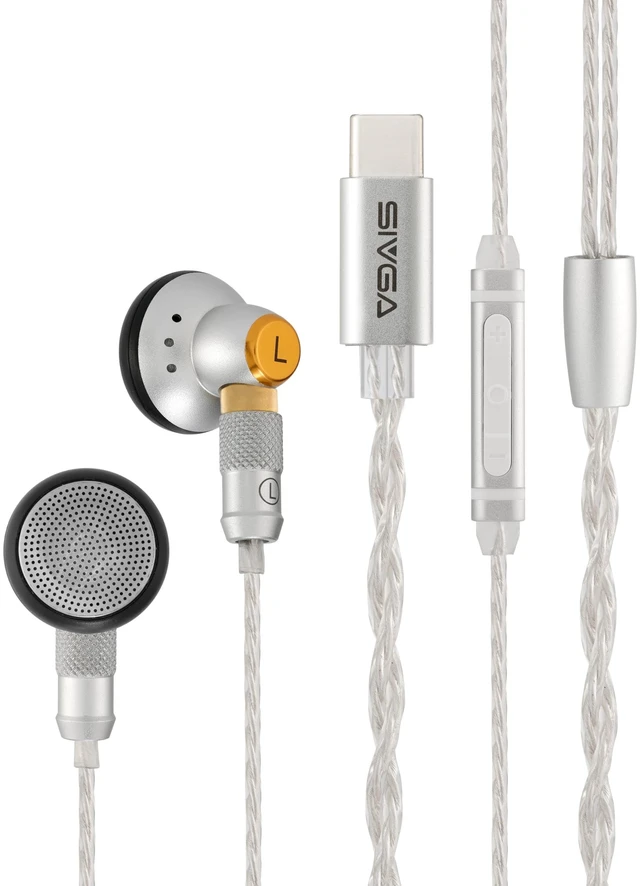 Main image of SIVGA M260 USB-C Wired Earbuds with Mic, MMCX Detachable HiFi Earphones | 14.2mm dynamic driver delivers perfectly balanced HiFi sound with deep bass, clear treble and clear voice pickup.