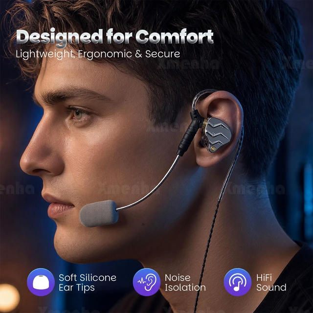Alt view image 3 of 7 - Wired Gaming Earbuds with Mic Wired Earbuds USB C for iPhones Android | Gaming Ear Buds Earphones In Ear Gaming Corded USBC Earbuds USB C Headphones Wired Type C Headphone Wired with Microphones