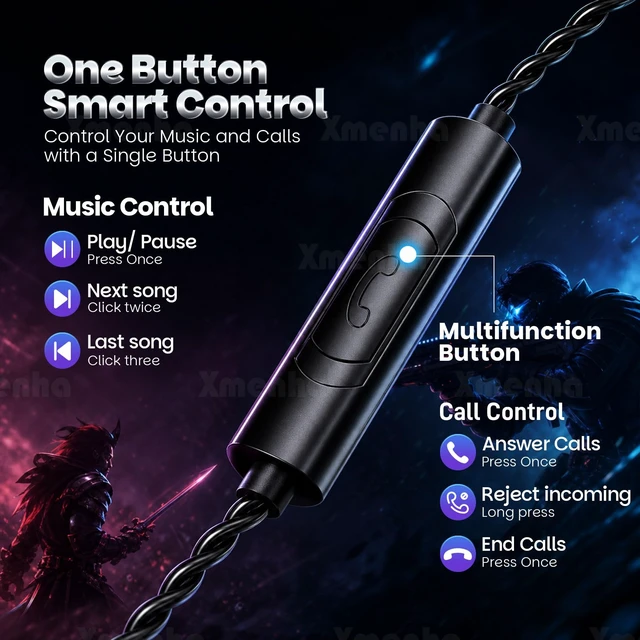Alt view image 5 of 7 - Wired Gaming Earbuds with Mic Wired Earbuds USB C for iPhones Android | Gaming Ear Buds Earphones In Ear Gaming Corded USBC Earbuds USB C Headphones Wired Type C Headphone Wired with Microphones