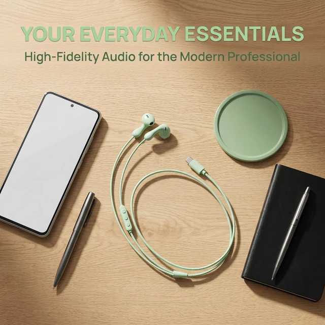 Alt view image 3 of 7 - USB C Wired Earbuds with Built-in DAC Chip, Metal in-Ear Earphones HD Microphone & Volume Control, Stereo Bass Headphones for iPhone 17/16/15 Pro Max, Samsung S26 S25 S24 S23 S22 A54 A53
