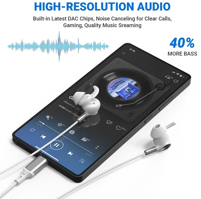 Alt view image 2 of 7 - ASKUBSKU Wired Earbud USB C for Samsung Galaxy S26 S25 Ultra S24+ S23 White | Comfort USBC Headphone with Mic HiFi Bass Magnet Case, Type C Corded Ear Bud for iPhone 18 Pro Max Duo 17 16 Plus/iPad A16