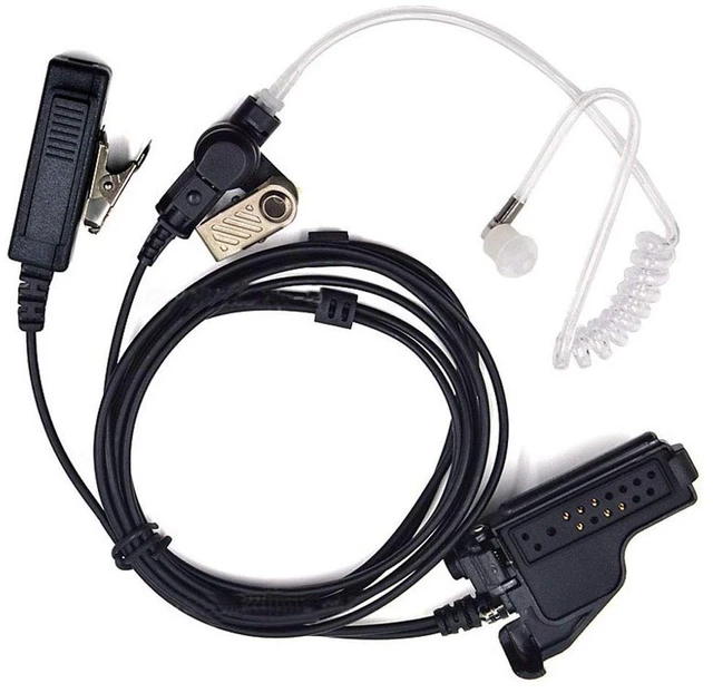 Main image of 2 Wire Acoustic Tube Earpiece Mic, Compatible with Motorola XTS 1500 Radio | Noise isolating acoustic tube delivers crisp & clear audio even in noisy environments.