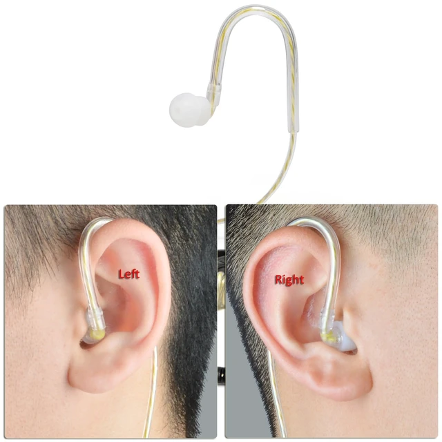 Alt view image 3 of 7 - HYS APX 6000 APX 7000 APX 8000 in-Ear Balanced Armature Dynamic Single Ear Earpiece with PTT&Mic, 1 Wire Police Tactical Earpiece for Motorola APX4000 XPR 7550e Handheld Portable Two Way Radio