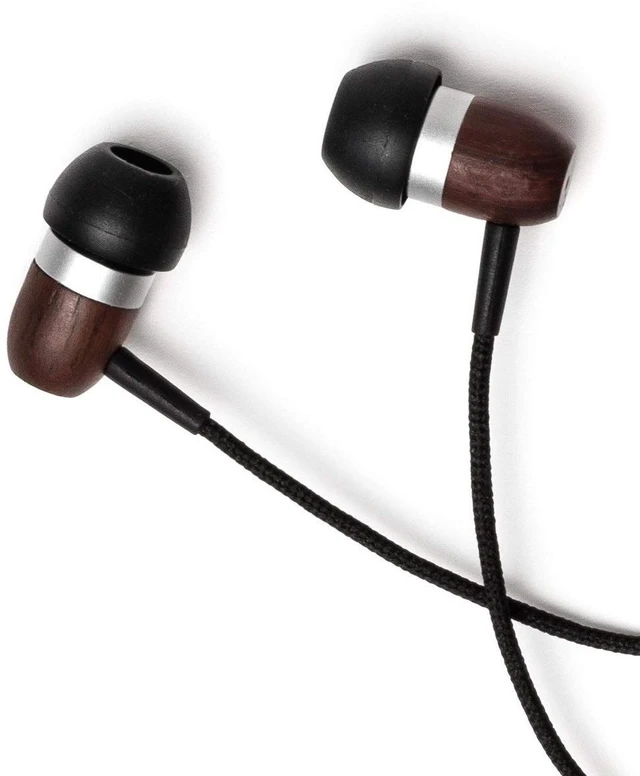 Main image of Symphonized Premium Wooden Earphones Wired (3.5mm Jack) Deep Bass Sound, 3D Sound, Microphone Volume Control, 90% Noise Cancelling for Type C Devices. Earphones for Android