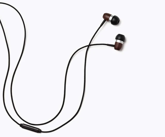 Alt view image 4 of 6 - Symphonized Premium Wooden Earphones Wired (3.5mm Jack) Deep Bass Sound, 3D Sound, Microphone Volume Control, 90% Noise Cancelling for Type C Devices. Earphones for Android