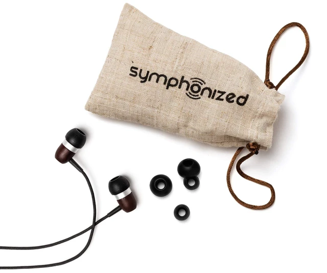 Alt view image 6 of 6 - Symphonized Premium Wooden Earphones Wired (3.5mm Jack) Deep Bass Sound, 3D Sound, Microphone Volume Control, 90% Noise Cancelling for Type C Devices. Earphones for Android