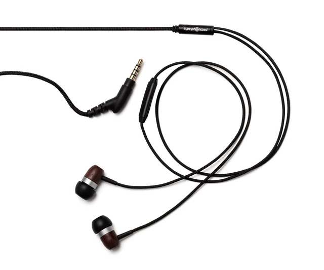 Alt view image 5 of 6 - Symphonized Premium Wooden Earphones Wired (3.5mm Jack) Deep Bass Sound, 3D Sound, Microphone Volume Control, 90% Noise Cancelling for Type C Devices. Earphones for Android