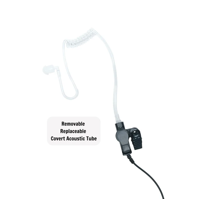Alt view image 3 of 7 - Klykon Surveillance Earpiece for Motorola XPR3500e XPR3000 | PTT mic; detachable 3.5mm listen-only earpiece. Includes G/D-shape & tube tips. Fits XPR series M7 radios.