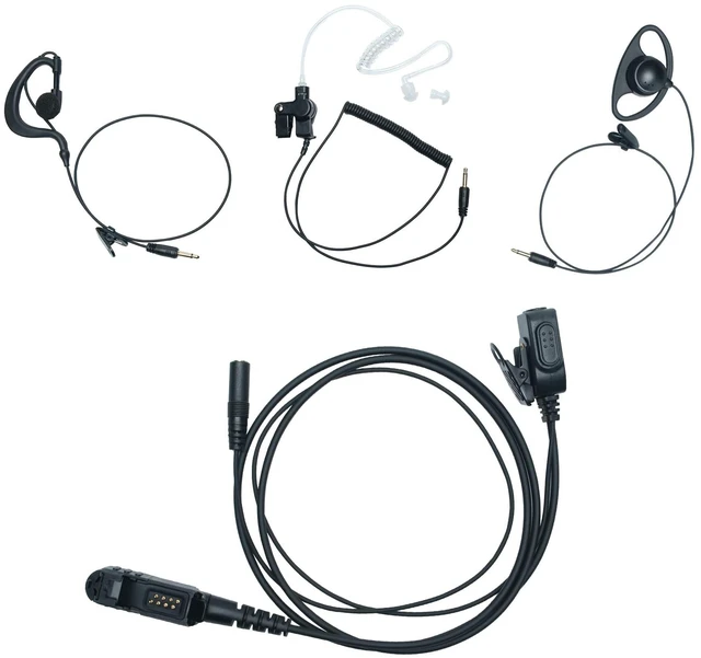 Main image of Klykon Surveillance Earpiece for Motorola XPR3500e XPR3000 | PTT mic; detachable 3.5mm listen-only earpiece. Includes G/D-shape & tube tips. Fits XPR series M7 radios.