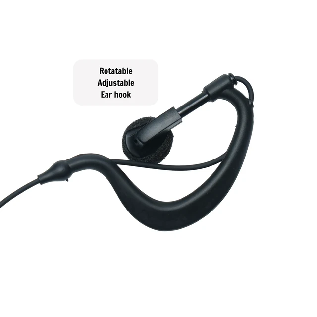 Alt view image 6 of 7 - Klykon Surveillance Earpiece for Motorola XPR3500e XPR3000 | PTT mic; detachable 3.5mm listen-only earpiece. Includes G/D-shape & tube tips. Fits XPR series M7 radios.