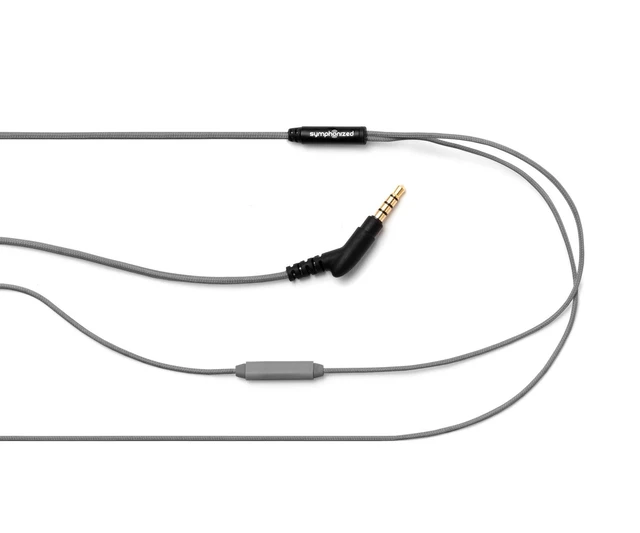 Alt view image 6 of 7 - Symphonized Bling Premium Genuine Wood in-Ear Noise-isolating Headphones with Mic and Nylon Cable (Gray)