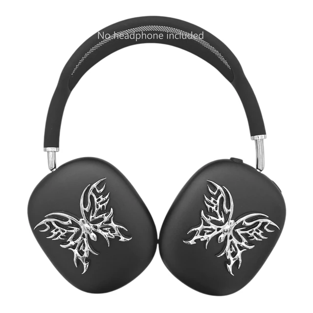 Alt view image 5 of 7 - Butterfly Chrome Attachments for Sony WH-1000XM6/Sony XM5/Sony XM4/Sony CH520/Sony CH720/JBL Headphones/Marshall Headphones/AirPods Max, 2 Butterflies only, no Headset Included, Headphone Accessories
