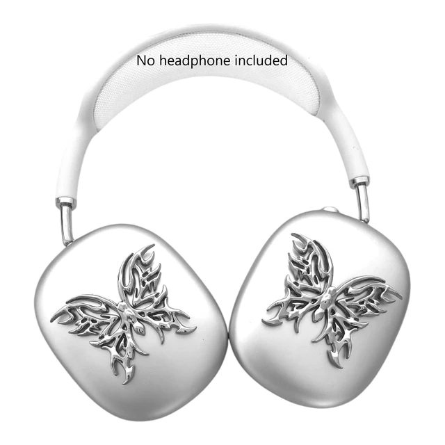 Alt view image 6 of 7 - Butterfly Chrome Attachments for Sony WH-1000XM6/Sony XM5/Sony XM4/Sony CH520/Sony CH720/JBL Headphones/Marshall Headphones/AirPods Max, 2 Butterflies only, no Headset Included, Headphone Accessories