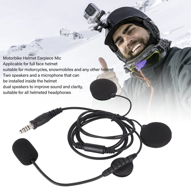 Alt view image 3 of 7 - Emoshayoga Motorbike Helmet Earpiece Mic , Stable Transmission 7 . 1mm Plug Two Way Radio Earpiece Mic Clear Sound Impact Prooffor U94 PTT