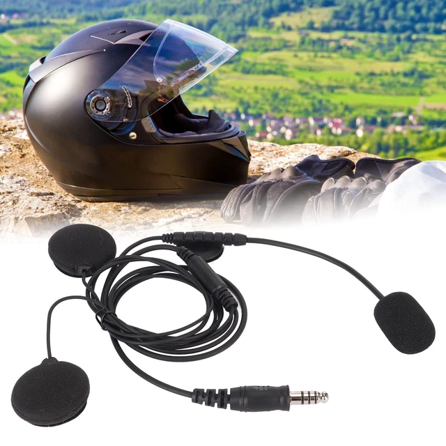 Alt view image 6 of 7 - Emoshayoga Motorbike Helmet Earpiece Mic , Stable Transmission 7 . 1mm Plug Two Way Radio Earpiece Mic Clear Sound Impact Prooffor U94 PTT