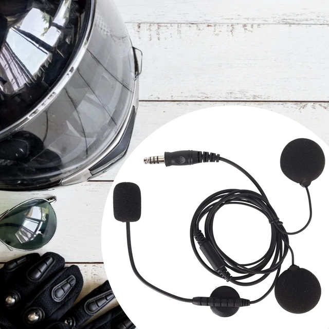Alt view image 5 of 7 - Emoshayoga Motorbike Helmet Earpiece Mic , Stable Transmission 7 . 1mm Plug Two Way Radio Earpiece Mic Clear Sound Impact Prooffor U94 PTT