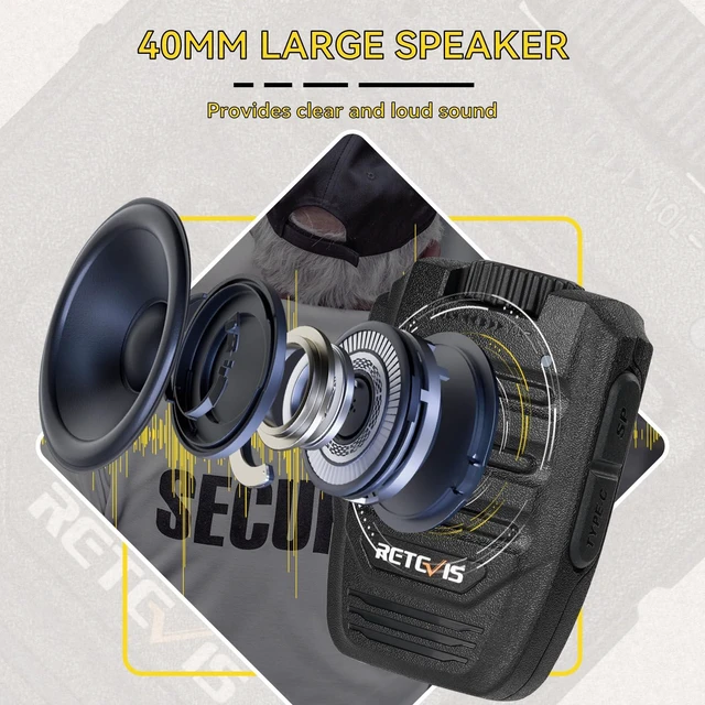 Alt view image 5 of 7 - Retevis HA2 Wireless Walkie Talkie Speaker Microphone, 1 Pack | with 3.5mm Audio Jack, Wireless Shoulder Speaker Mic, Only for Ailunce HD2, Retevis RB37/RA89G/RT29D 2 Way Radio