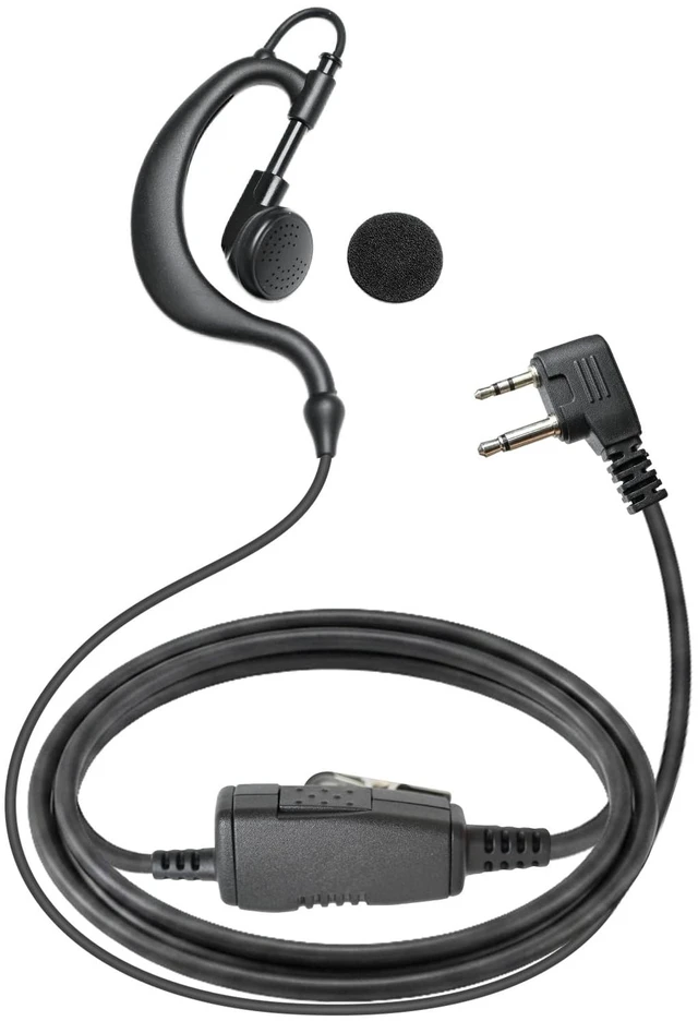 Main image of PZYPYM G-Shape 2 Pin Walkie Talkie Earpiece with PTT Mic, Kevlar Reinforced, Compatible with Midland GXT500 LXT118 GXT Series Radios