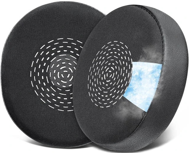 Main image of SOULWIT Cooling Ear Cushions for Jabra Evolve2 75 - Black | (Not Fit Evolve 75), Earpads for Evolve2 75 On-ear Headphones