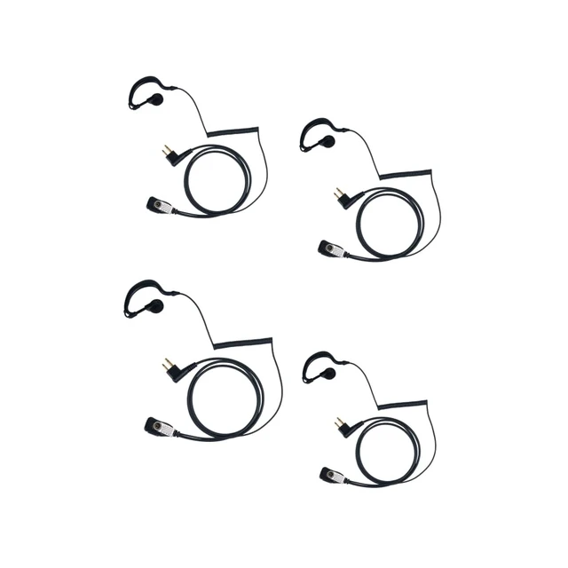 Main image of Sarcia M Plug 2 Pin Earpiece for Motorola R1 M2 DTR700 CP200D Radio,4PCS | Compatible with CP200 CP185 BPR40 DLR1020 DLR1060 DTR650 RDU4100