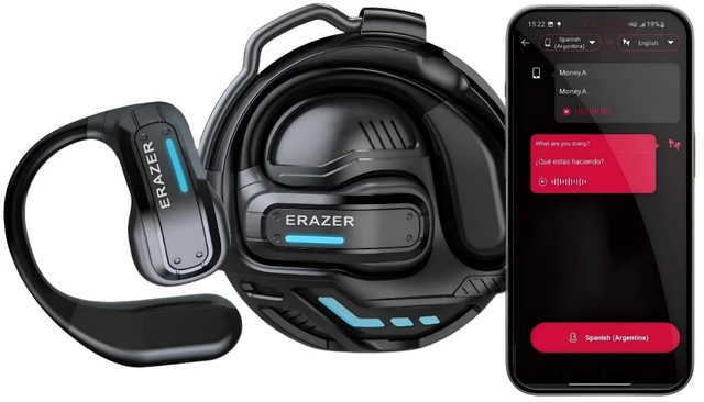 Main image of ERAZER X8 AI Translation Earbuds Real Time 165 Language No Subscription | 3 in 1 Translation Headphones, 30H Playtime Translation Device for Travel Business Learning Compatible with iOS and Android