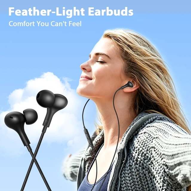 Alt view image 7 of 7 - Wired Earbuds for MFi-Certified Lightning Headphone for iPhone 14 13 12 11 | 90° Degree Angled Stereo Music Corded Earphones with Microphone 3 Sizes Ear Buds Tips Wire Remote Control for Gym Commuting