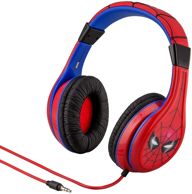 Main image of eKids Spiderman Kids Headphones, Adjustable Headband, Stereo Sound, 3.5Mm Jack, Wired, Tangle-Free, Volume Control, Childrens Headphones Over Ear for School Home, Travel