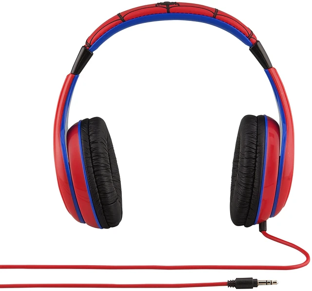 Alt view image 6 of 7 - eKids Spiderman Kids Headphones, Adjustable Headband, Stereo Sound, 3.5Mm Jack, Wired, Tangle-Free, Volume Control, Childrens Headphones Over Ear for School Home, Travel