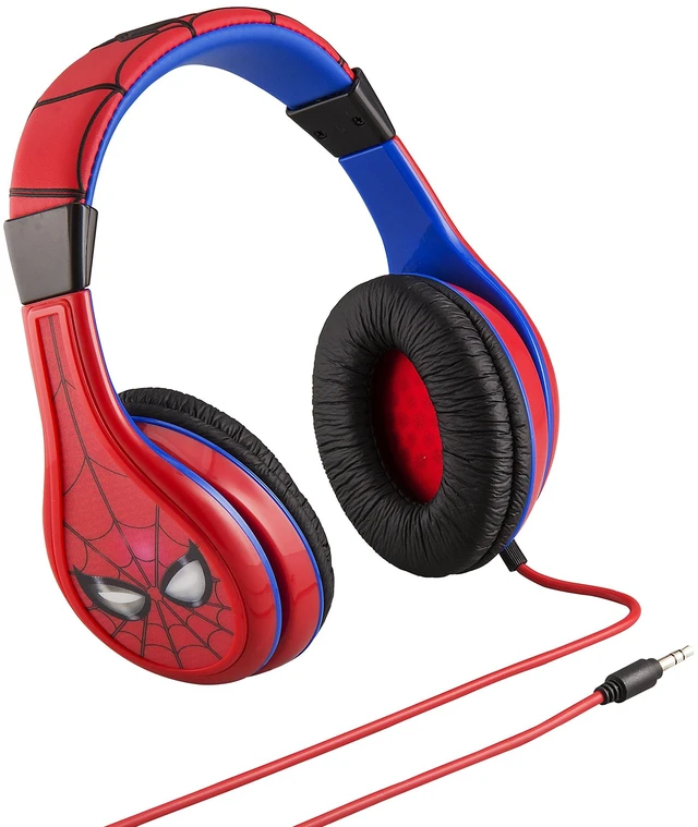 Alt view image 7 of 7 - eKids Spiderman Kids Headphones, Adjustable Headband, Stereo Sound, 3.5Mm Jack, Wired, Tangle-Free, Volume Control, Childrens Headphones Over Ear for School Home, Travel