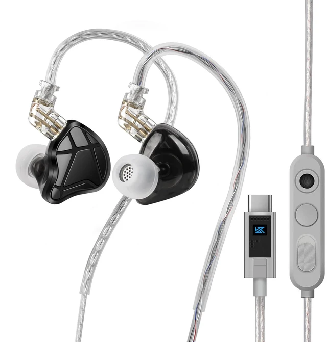 Main image of KZ DSP+DD+BA IEM for Music/Mobile Gaming,USB C Wired Earbuds with Dual Mic | Custom Gaming Dynamic Drivers,DSP Sound Card,Noise Isolating,4Ft Cord, in Ear Monitor For Apple IPhone 15 16 17/IPad/Laptop