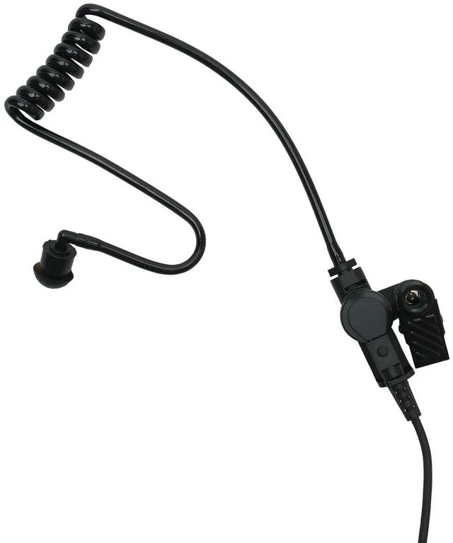 Alt view image 4 of 7 - 3.5mm Listen Only Earpiece with Acoustic Tube Compatible with Radios,5 Pcs | Retractable coil, rotatable earbud. Compatible with shoulder mics and 3.5mm walkie talkie radios