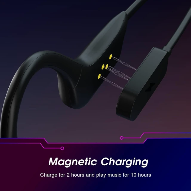 Alt view image 5 of 7 - August EP400 Bone Conduction Headphones Open Ear IP68 Waterproof 16GB MP3 | Bluetooth 5.3, Built-in Microphone, Titanium Frame, Lightweight Wireless Headphones for Running, Cycling, Hiking & Sports