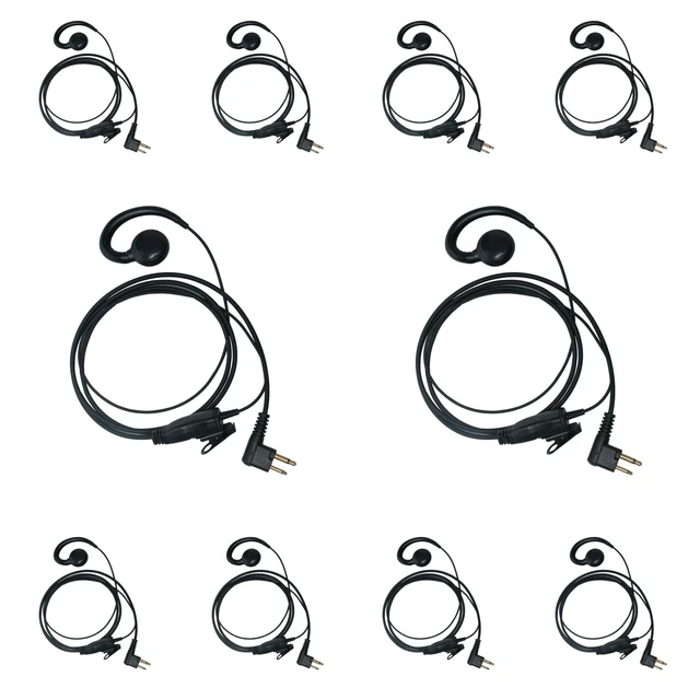 Main image of Sarcia C Shape M Plug Earpiece for CP200 M1 R2 DTR650 BC130 Radio,10PCS | Compatible with Motorola 2 Pin Radio CP185 DLR1060 DLR1020 DTR700 BPR40 CLS1410 Walkie Talkie