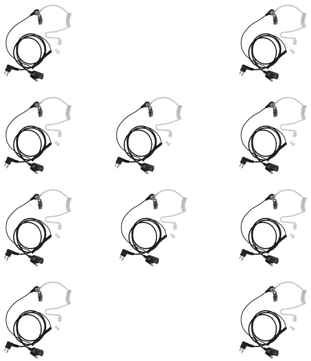 Main image of BVMAG Walkie Talkie Earpiece Compatible with Motorola CP200 CP200D 10 Pack | Cls1410 CLS1110 Cp185 BPR40 Rdm2070d walkie Talkie 2 Way Radio