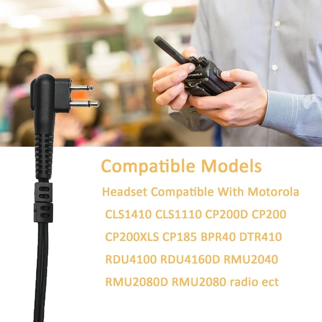 Alt view image 7 of 7 - TDYU Walkie Talkie Earpiece Compatible with Motorola CLS1110 CP200 10PCS