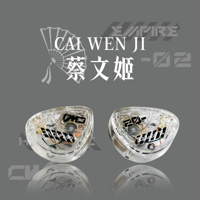 Alt view image 4 of 7 - Jyinudio TANGZU HE Caiwenji IEM, Entry-Level HiFi Wired in Ear Monitor, 10mm Single Dynamic Driver Gaming Earphones, Type C with Mic, White